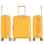 Maleta de cabina de 55x39x21.5cm (46L) de polipropileno - Candado incrustado - 20 pulgadas - RK06 Choco Azul Marino