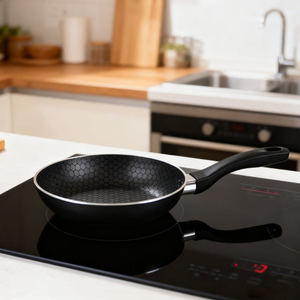 Sartén de cocinar | Sartén multifuncional para hogar | Sartén de aluminio sin revestimiento antiadherente | Exclusiva para inducción y cocina de gas | Utensilio de cocina universal de sartén plana