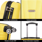 Maleta Cabina ABS 55x40x20cm (44L)- 20 Pulgadas - Negro/Azul/RosaDorado/Plateado/Amarillo/Rojo/Turquesa/Verde/Menta/Morada