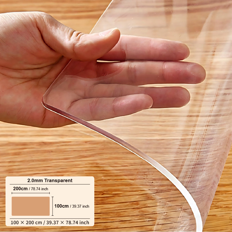 Funda Protectora Transparente para Escritorio, Cubierta de Plástico de 2.0 mm de Grosor, Cubierta Protectora Transparente de PVC para Escritorio, Alfombrilla de Escritorio y Alfombrilla para Escritorio de Escritura, Adecuada para Escritorios de Escritorio