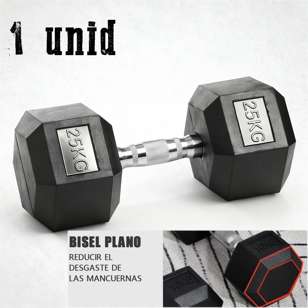 Mancuernas de hierro macizo, juego de mancuernas hexagonales de hierro fundido, con pesos de 2,5 kg, 5 kg, 7,5 kg, 10 kg, 12,5 kg, 15 kg, 20 kg y 25 kg, adecuados para entrenamientos en casa y en el gimnasio, ideales para el entrenamiento de brazos, yoga