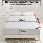 1 Protector de colchón impermeable cómodo, sábana ajustable impermeable suave y transpirable con tecnología Soundwave, funda de colchón de color sólido sin ruido, adecuada para apartamentos, dormitorios, hoteles, habitaciones de invitados y residencias de