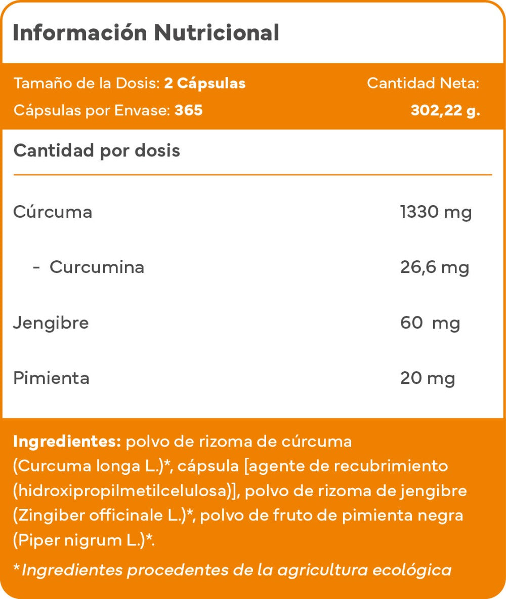 Pack 2x Cúrcuma ECO con Jengibre y Pimienta Negra – 1410 mg por dosis – 730 Cápsulas Veganas – Formato Ahorro XL – Sevens Nutrition
