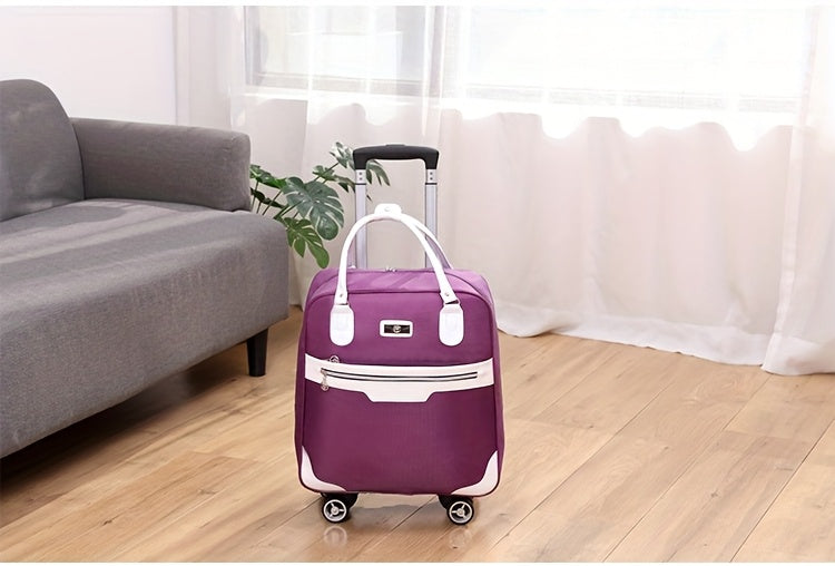Maleta de Viaje Plegable de Gran Capacidad, Bolso de Viaje para Exteriores, Maleta con Ruedas, Bolso Unisex con 4 Ruedas Univer y Asa Retráctil, Maleta Ligera, Robusta y Duradera