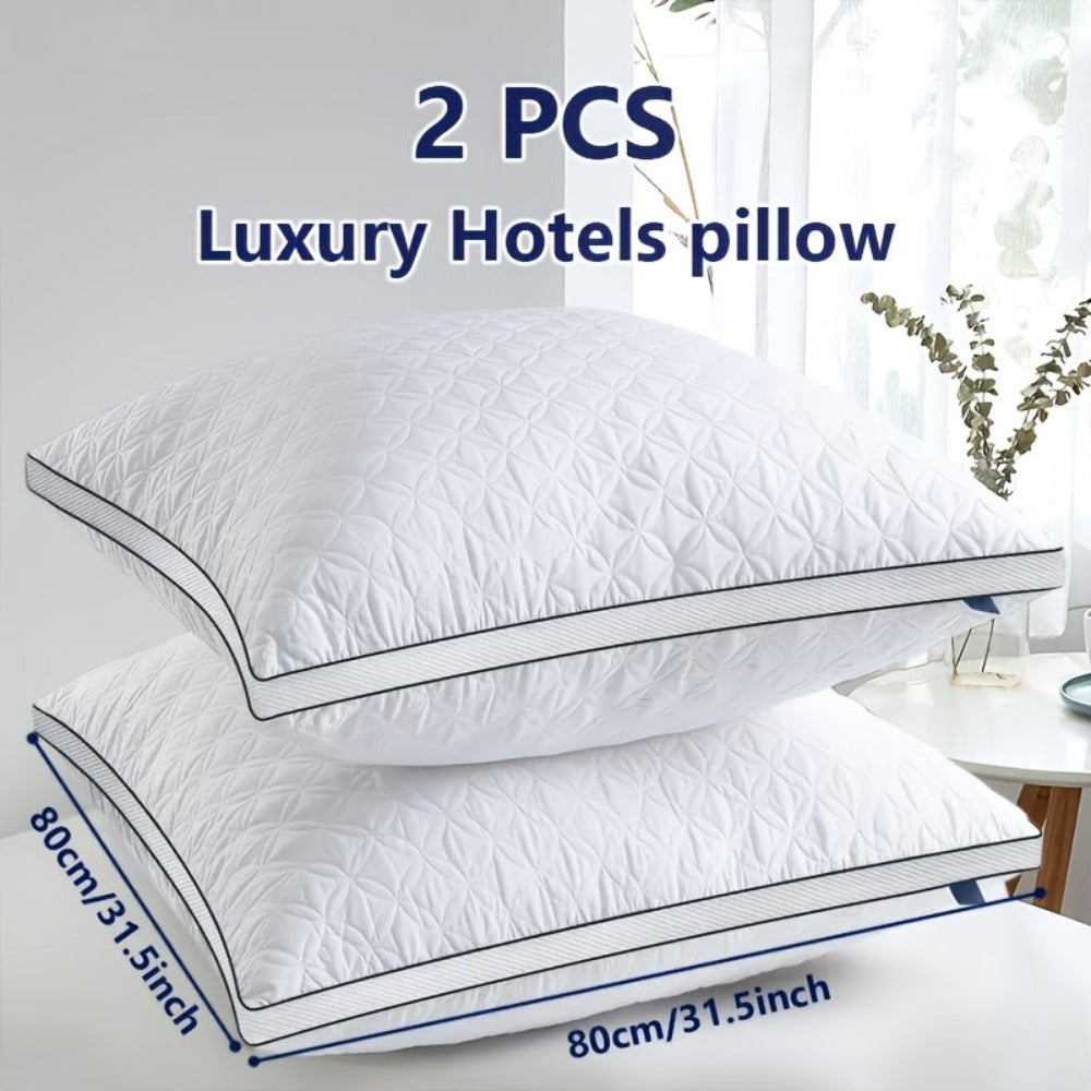 Juego de 1/2 almohadas de relleno esponjoso, especificación 1 unidad 40 X 80, 2 unidades 40 X 80 y 80 X 80, soporte tridimensional y almohadas anti-colapso, suaves como las nubes para adaptarse a las curvas de tu cabeza, adecuadas para sala de estar, dorm