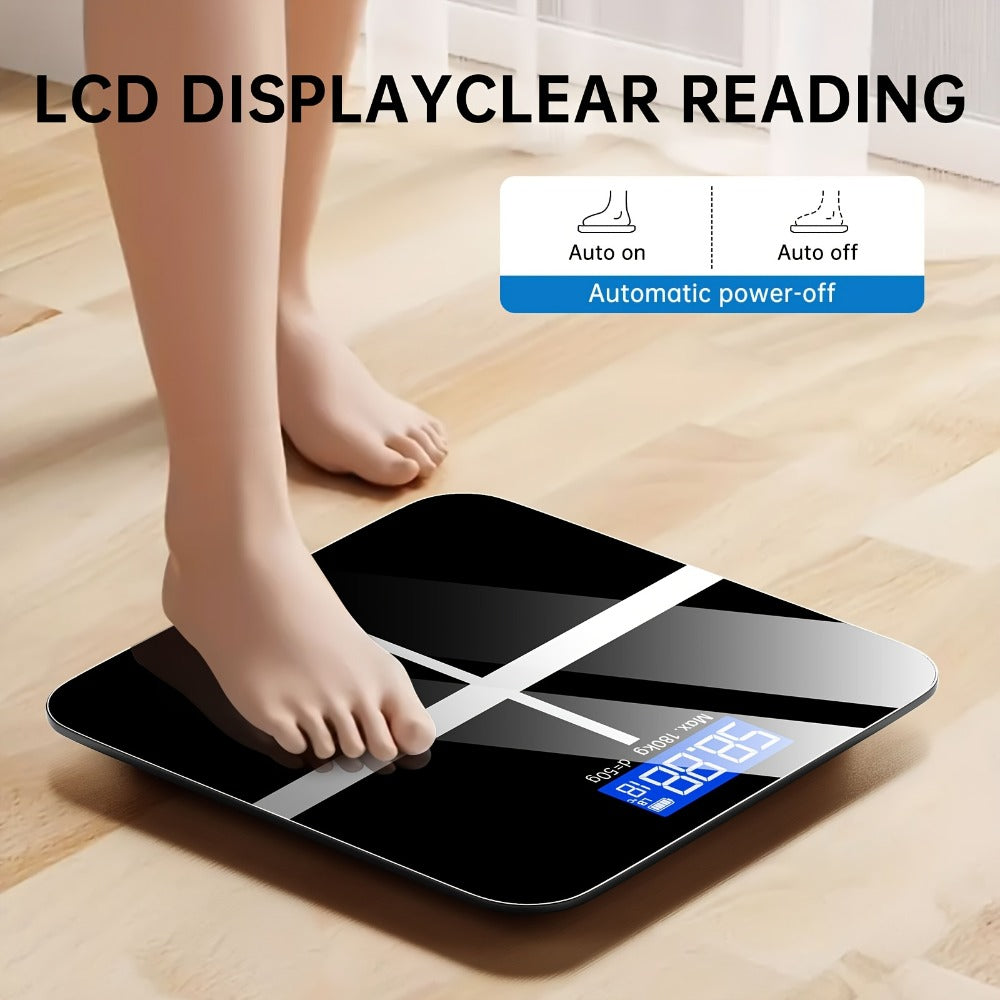 Báscula Electrónica de Peso, Báscula Digital para Baño de 179,62 kg, Báscula de Alta Precisión con Pantalla LCD de Alta Definición y Visualización de Temperatura (Intercambiable entre KG y Escala), Plataforma Ultra Ancha, Pesaje Electrónico de Alta Precis