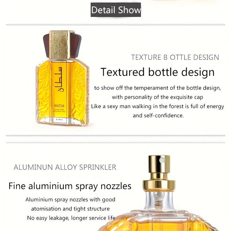 '+, Perfume Floral Amaderado para Hombre, Perfume para Hombre, Perfume Romántico de Larga Duración, Diseño Hermoso, Forma Única, Regalos de Vacaciones, Ideal para el Trabajo Diario