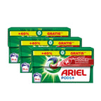 Pack De Ariel All-in-One Detergente Lavadora Líquido en Cápsulas/Pastillas,19+7 ( 26-130) Lavados, Más Poder Extra Quitamanchas, Limpieza Profunda
