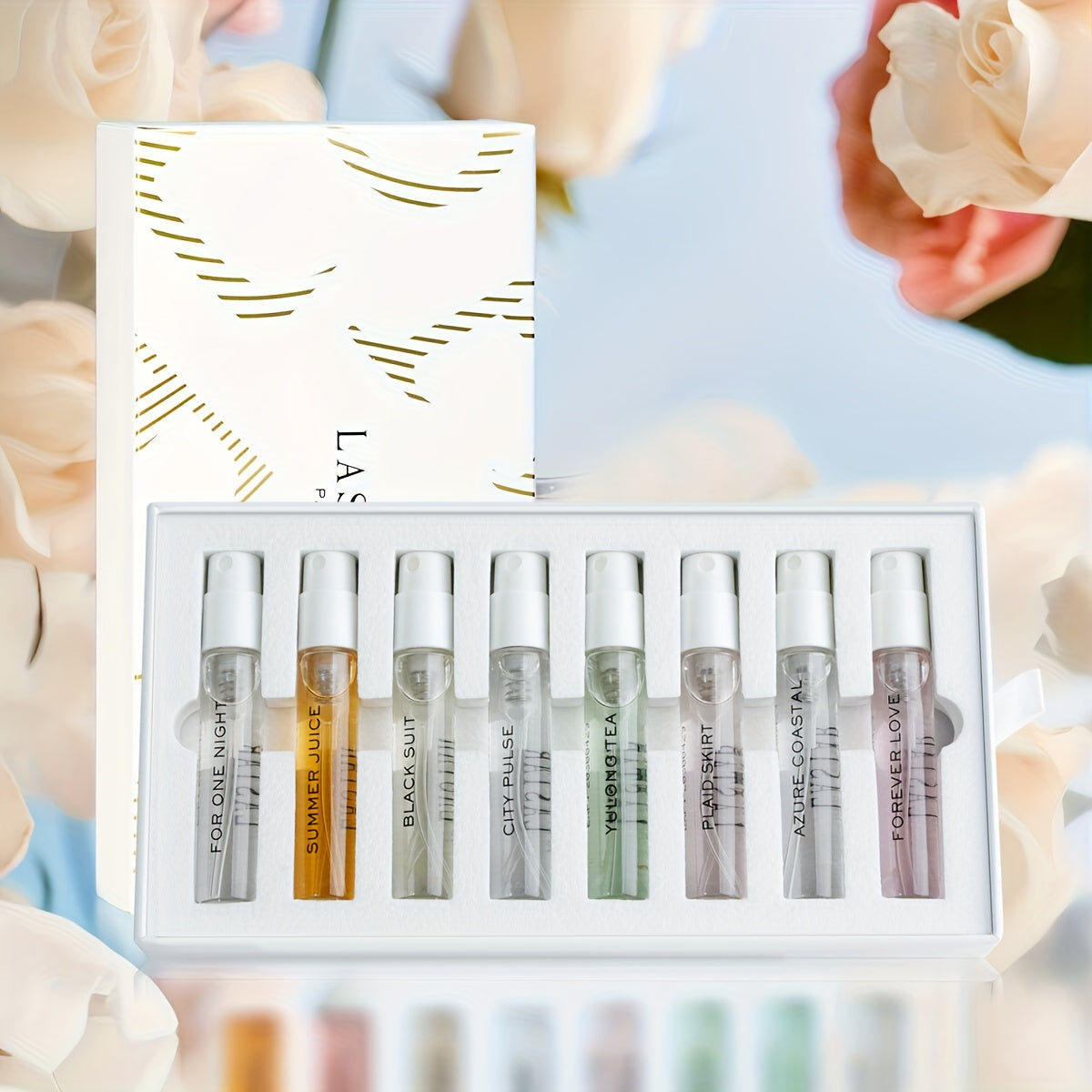 Set de perfume Senior para mujer, 8 piezas, spray de fragancia corporal, fragancia duradera y rica, fragancia rica, aroma dulce y romántico, fijación de fragancia a largo plazo, encanto único, para citas diarias, viajes, trabajo, deportes, opción perfecta