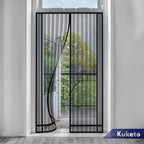 Mosquitera - Magnética Multidimensional para Puertas y Ventanas de Balcón - Mosquitera con Cierre Automático - Variantes de Ancho 80-160 Cm - Longitud 210/220 Cm - Diferentes Colores - para Hogar, Apartamento y Balcón - Protección contra Moscas y Mosquito