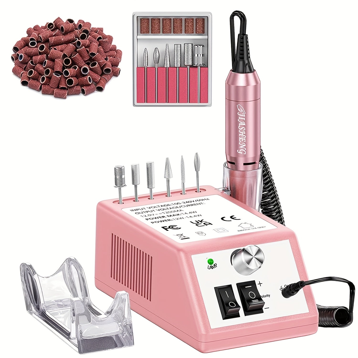 Lima Eléctrica para Uñas 20000 RPM, Pulidora de Acrílico y Gel, Herramienta Profesional Manicura Pedicura en Casa o Salón