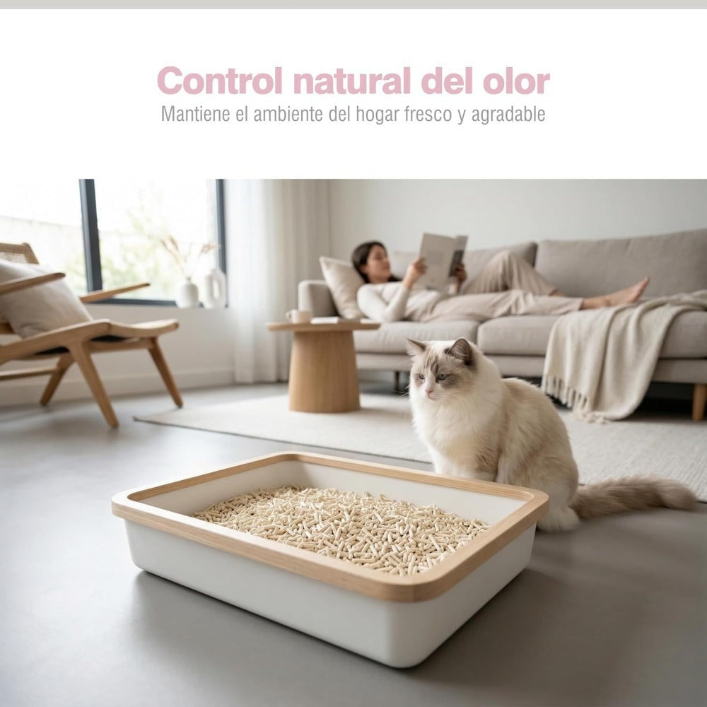 4PCS Arena de Tofu para Gatos aglomera 6L - Sin Polvo Fácil de Aglomerar y Controla Olores -y Segura para Gatitos 2-2.3kg cada bolsa