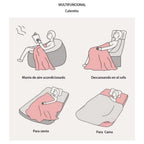 Manta franela de sherpa para Sofá y Cama, Gruesa y Suave, 100% Poliéster - Variedad de Tamaño y Colores - Apto para Todo el Año - Mantenimiento Fácil