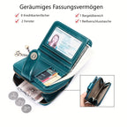 Billetera para mujer, protección RFID, billetera pequeña, multi-compartimento, bolso, monedero para mujer, billetera de cuero para mujer