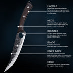 1 cuchillo de deshuesar de cocina con funda, cuchillo para frutas, cuchillo pelador, cuchillo para frutas, verduras, pescado y carne, cuchillo de carnicero, cuchillo de corte profesional, cuchillo de chef afilado, cuchillo para barbacoa, cuchillo multiuso