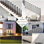 Barandillas de escaleras interiores, barandillas en forma de U para escaleras, barandillas exteriores, barandillas para escaleras, barandillas industriales antideslizantes de seguridad, elegantes y sencillas, para escaleras, porche y jardín