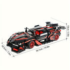 Kit de bloques de construcción de coche desafiante, modelo de coche 1:14 de 1391 piezas, juego de construcción de juguetes DIY