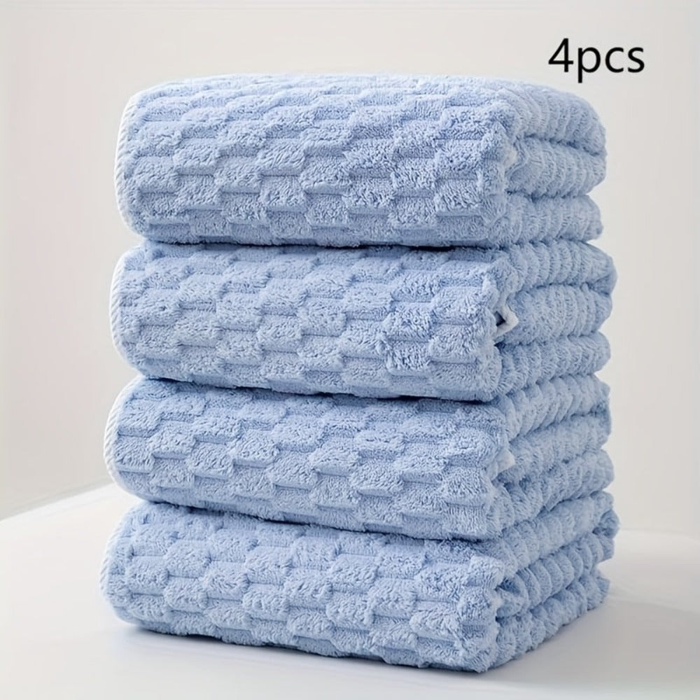 Juego de 4 toallas de baño de lujo ultra suaves, altamente absorbentes, ideales para spa y deportes, toallas de secado rápido para uso en el gimnasio, que miden 140 por 70 cm
