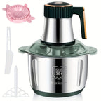Picadoras de carne eléctricas de 5L, trituradora de alimentos 6S, procesador multifuncional de acero inoxidable para rebanar y picar verduras, electrodomésticos de cocina