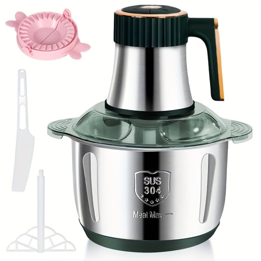 Picadoras de carne eléctricas de 5L, trituradora de alimentos 6S, procesador multifuncional de acero inoxidable para rebanar y picar verduras, electrodomésticos de cocina