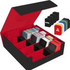 Caja de almacenamiento para tarjetas coleccionables para más de 3000 tarjetas, caja magnética para barajas de tarjetas adecuada para MTG y tarjetas deportivas, caja premium para barajas de tarjetas Commander con 10 separadores de tarjetas compatibles