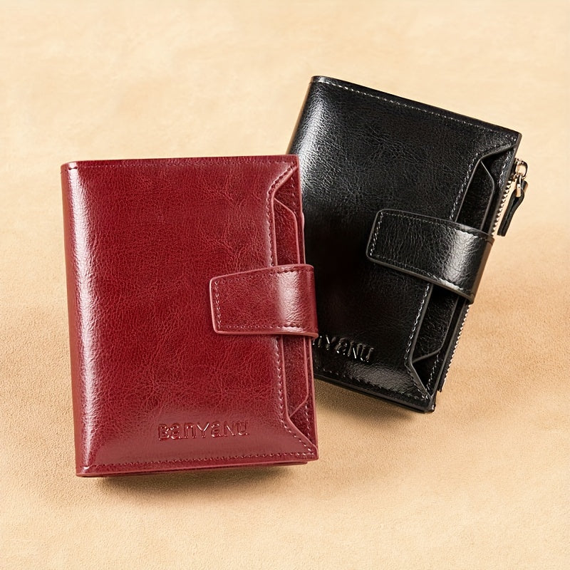 Nuevo Monedero Corto para Mujer, Elegante y de Alta Gama, Cartera Plegable y Delgada de Moda para Mujeres