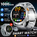 SIEMORL Smartwatch para hombre con más de 50 horas de tiempo de espera ultra largo, reloj inteligente HD de 1.7 pulgadas con batería de 1000 mAh/Función de teléfono/Más de 110 modos deportivos/Monitoreo del sueño, Reloj para hombre para iPhone Android Pod