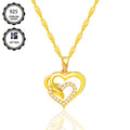Un elegante collar colgante en plata 925 para mujeres, con una cadena de onda única y un colgante de corazón de circonita sintética brillante, ideal como regalo de vacaciones o para mujeres, incluye caja de regalo