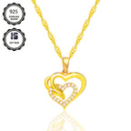 Un elegante collar colgante en plata 925 para mujeres, con una cadena de onda única y un colgante de corazón de circonita sintética brillante, ideal como regalo de vacaciones o para mujeres, incluye caja de regalo