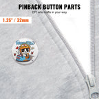 VEVOR Piezas de Insignias de Botón de 1.25" 32mm para Máquina de Hacer Insignias, 500 Juegos (Máquina No Incluida)