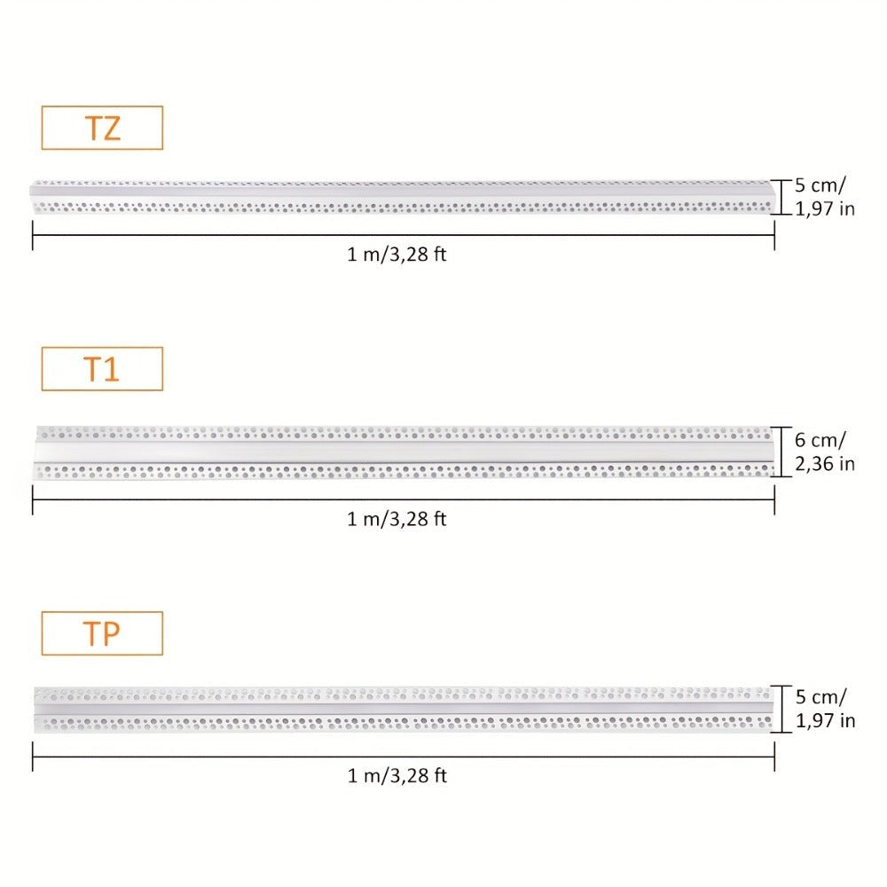 Perfil de canal de aluminio LED | Longitud de 2 m, ancho total de 6 cm | Ranura de 2.3 cm | Riel de montaje empotrado profundo | Sin fuente de luz | Ideal para montar tiras LED en techos, gabinetes, estantes, iluminación de cocina