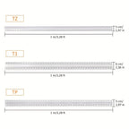 Perfil de canal de aluminio LED | Longitud de 2 m, ancho total de 6 cm | Ranura de 2.3 cm | Riel de montaje empotrado profundo | Sin fuente de luz | Ideal para montar tiras LED en techos, gabinetes, estantes, iluminación de cocina