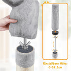 Árbol para gatos Costoffs de techo alto, altura ajustable de 226 cm a 266 cm, poste rascador multinivel con cama para gatos, plataformas y caseta