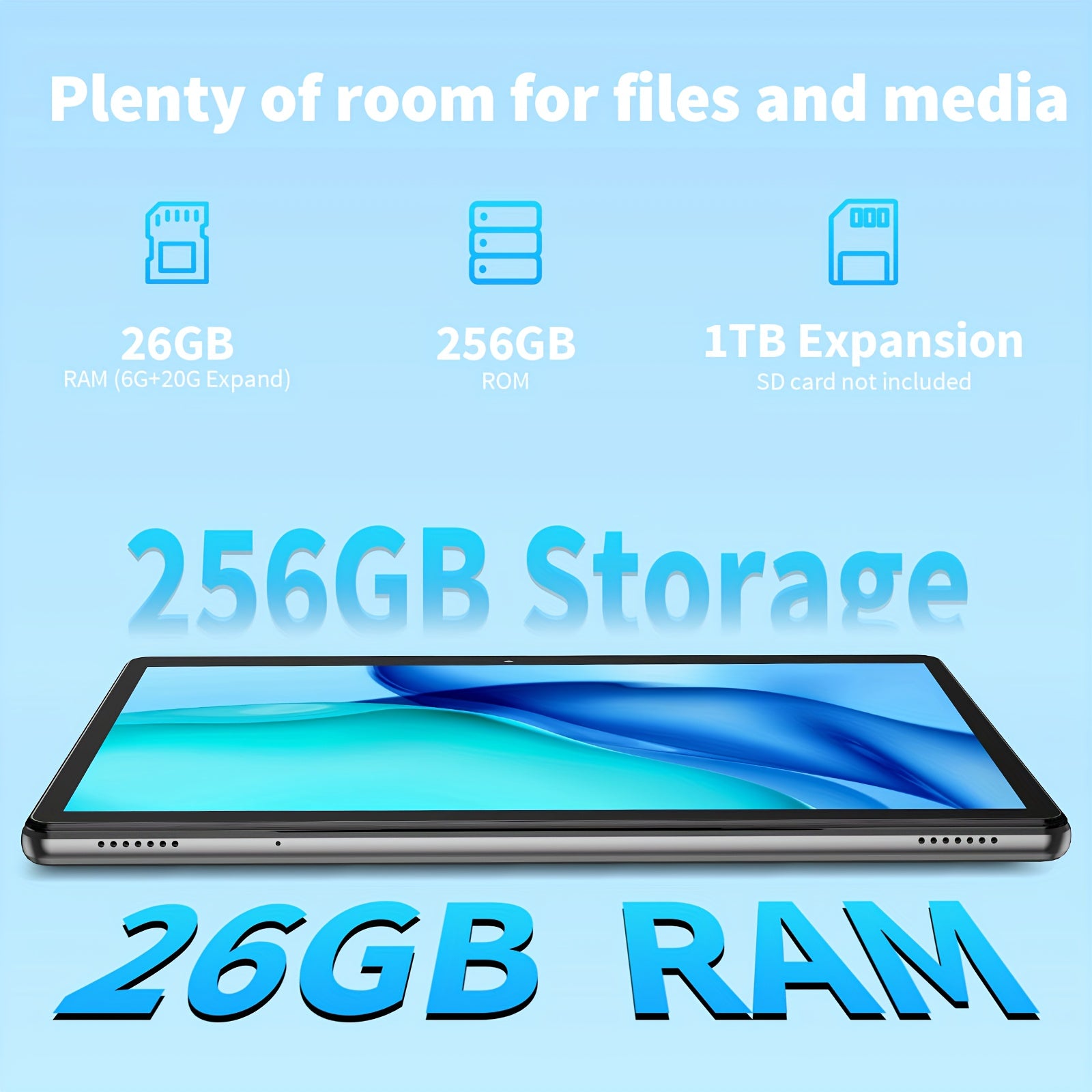 Tablet Android de 10.1 pulgadas para estudio trabajo y entretenimiento | Inalámbrico