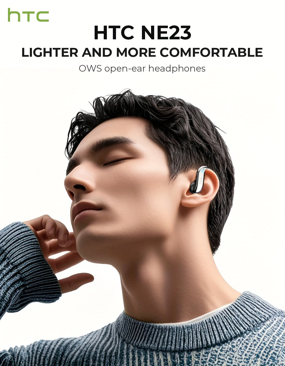 Auriculares Bluetooth | Auriculares inalámbricos de traducción con IA HTC NE23, compatibles con traducción en tiempo real entre 135 idiomas, con
