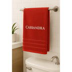 Toalla de baño personalizada con nombre, hermosamente bordado, toalla personalizada con nombre, toalla de baño