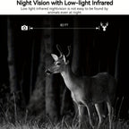 Camara Celular con Energía Solar 3G/4G LTE para Senderos con Transmisión en Vivo de 2.7K, Activación por Movimiento de 0.2s, Visión Nocturna, Almacenamiento en SD/Nube y Tarjeta SIM Incluida - Cámara para Caza y Vida Silvestre al Aire Libre