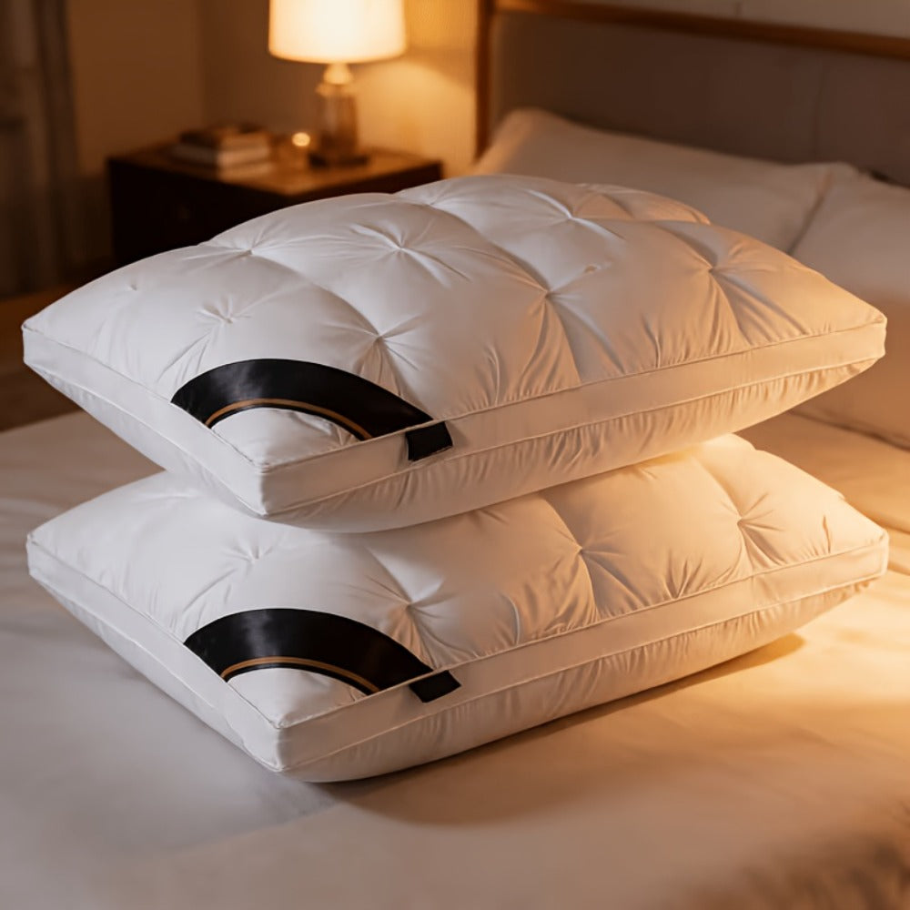 Almohadas de Lujo 74*48 Calidad de Hotel, Soporte Cervical para Sueño Profundo, Núcleo de Almohada Alto para Todas las Estaciones, Diseño Moderno de Almohada | Textura Suave en la Parte Superior, Almohada para Dormir, Almohada Cervical, Lavable a Máquina,