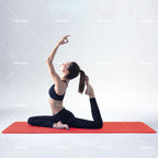 Alfombra de yoga de 3.3 mm - Alfombra de ejercicio antideslizante para yoga, Pilates, estiramientos, ejercicios en el suelo y fitness, negro
