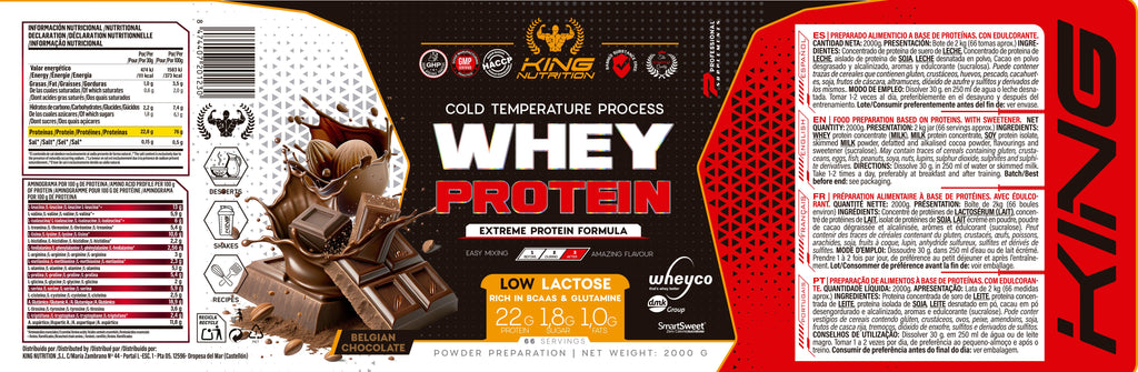 King Nutrition Whey 2kg Proteína de suero
