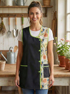 Mandilón de Cocina para Mujer Estampado Patrón Aleatorio Cómodo y Resistente
