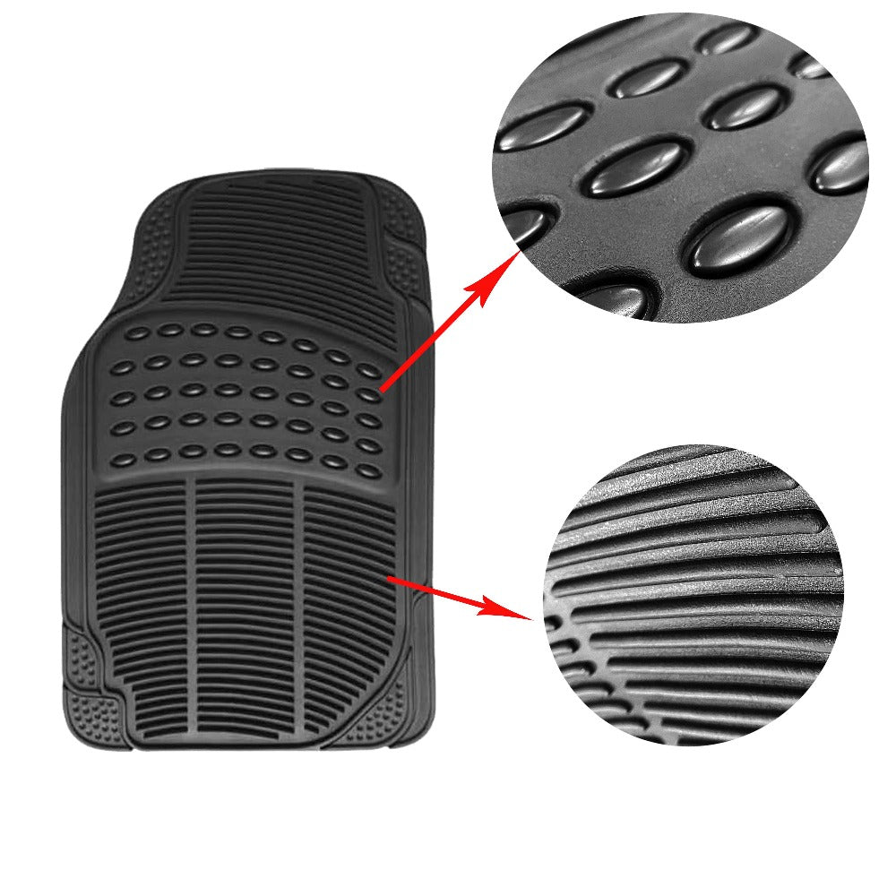Alfombrillas Antideslizantes para Coche Alfombrillas Delanteras Set de 4 Alfombrillas Universales para Coche, Material PVC Duradero, Diseño Antideslizante y de Alta Gravedad, Instalación Fácil y Protección Completa para el Interior del Vehículo, Fácil de