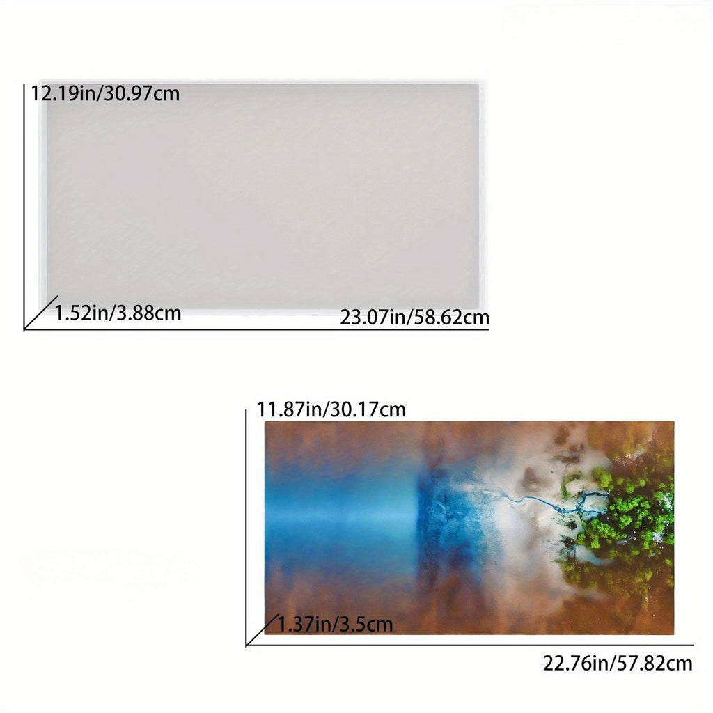Molde de Silicona Grande y Reutilizable para Mesas de Río de Resina Epoxi y Arte en Resina, Ideal para Platos Especiales, Bandejas, Carpintería y Mesas de Café
