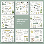 Pegatinas de boda para libro de visitas con más de 200 diseños - 8 páginas de pegatinas de boda, aptas para libros de visitas y álbumes, pegatinas de boda aptas para scrapbooking, decoración de diarios, pegatinas de corazones.