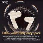 Auriculares Bluetooth | [Acer OHR546] Auriculares inalámbricos TWS: con cancelación de ruido para llamadas, deportes y correr, diseño