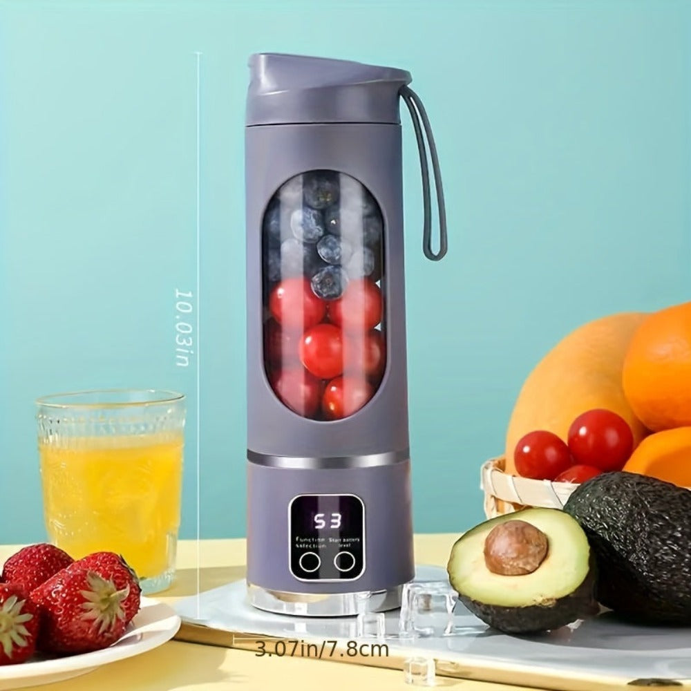 Licuadora y Exprimidor Portátil Recargable por USB - Fácil de Limpiar, Perfecto para Bebidas de Frutas y Verduras, Batidos - Capacidad de 10.14oz a 16.91oz