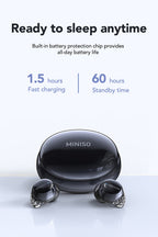 Auriculares Bluetooth | MINISO Auriculares con Traducción AI | Inalámbricos 6.0, Carga Rápida Tipo-C, 60 Horas de Reproducción, Conexión Estable