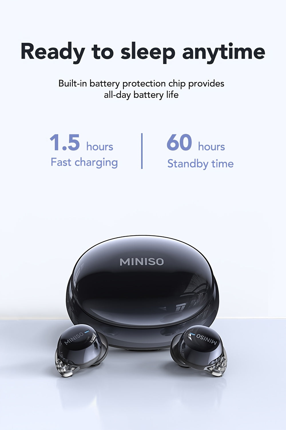 Auriculares Bluetooth | MINISO Auriculares con Traducción AI | Inalámbricos 6.0, Carga Rápida Tipo-C, 60 Horas de Reproducción, Conexión Estable