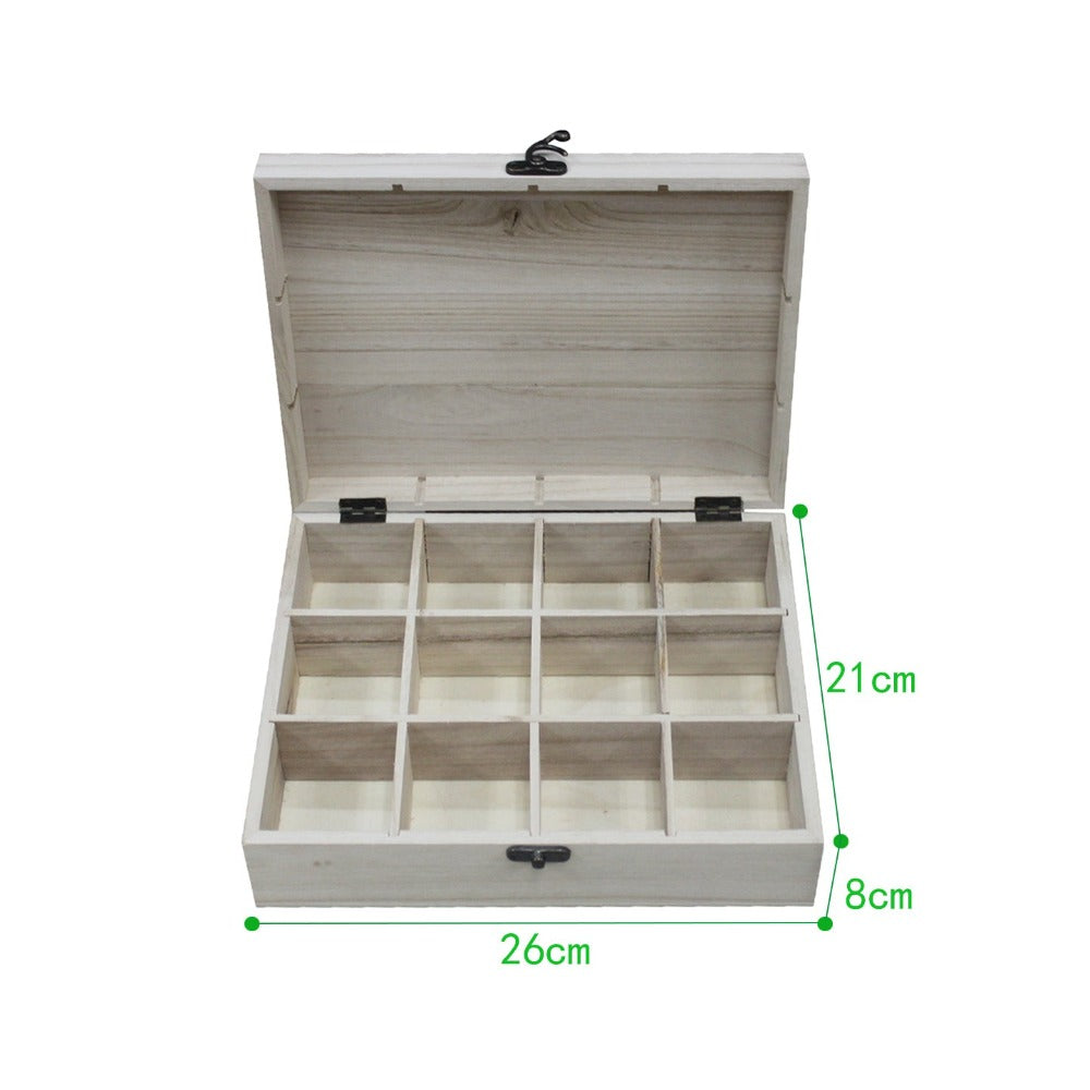 Caja de Joyas de Madera con Compartimentos | Caja Organizadora de Joyas de Madera (Varios Modelos) | Caja de Almacenamiento de Joyas de Madera con Tapa | Caja de Joyas de Madera con Cerradura