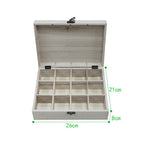 Caja de Joyas de Madera con Compartimentos | Caja Organizadora de Joyas de Madera (Varios Modelos) | Caja de Almacenamiento de Joyas de Madera con Tapa | Caja de Joyas de Madera con Cerradura
